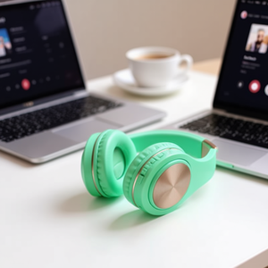 Auriculares S&N Bluetooth A1 Verde Inalámbricos Over-Ear para Laptop, Teléfono y Música - Product Image 3