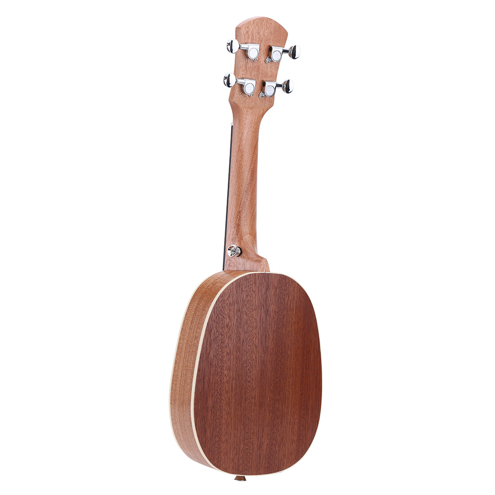 Ukulélé 21 Pouces En Acajou - Modèle Ananas - 4 Cordes Nylon - Instrument Hawaïen Parfait Pour Débutants Et Fêtes - 7