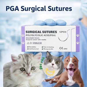 Suturas Quirúrgicas Absorbibles PGA <span class=keywords><strong>de</strong></span> 75cm, Personalizables, con Corte Inverso 1/2, Hilo <span class=keywords><strong>de</strong></span> Nylon, Seda y Catgut - Product Image 2