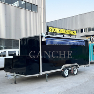 รถเข็นขายอาหารข้างถนนแบบเคลื่อนที่ได้พร้อมกันสาดรถเข็นขนมขบเคี้ยวพร้อมชุดครัวแบบยืดหยุ่น - Product Image 3