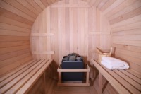 Hot Sale Barrel Sauna Innen Holz rote Zeder/Hemlock Nassdampf Sauna Raum