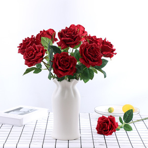 Di alta qualità 10cm reale tocco bagnato <span class=keywords><strong>rose</strong></span> di feltro per la decorazione della casa per la laurea di natale Halloween capodanno o pasqua - Product Image 2