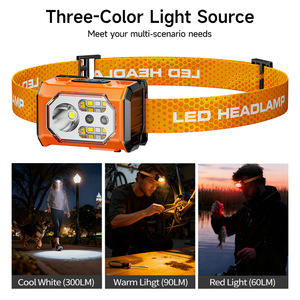 Linterna Frontal LED Recargable, Ultra Brillante, de Larga Duración, Portátil, con Sensor, Regulable, Multicolor, para Pesca, en Oferta - Product Image 5