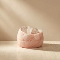 Pot en céramique vide rose et gris moderne pour pierres aromatiques, personnalisable, pour bougies parfumées en cire – Vente en gros
