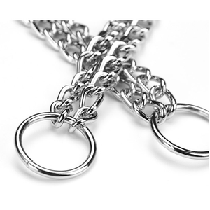 Guinzaglio a Catena per Cani in Acciaio Inossidabile Cromato, Regolabile, a <span class=keywords><strong>2</strong></span> o 3 File, per Addestramento, Resistente, per Grossisti - Product Image 2