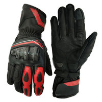 Gants de moto personnalisés avec logo rouge et noir pour moto, motocross, cyclisme, course, coque en fibre de carbone, imperméables, compatibles avec les écrans tactiles