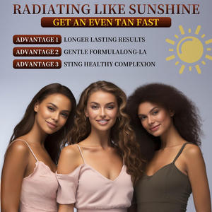 Huile scintillante biologique 100ml pour le visage et le corps Hydratant léger et longue durée avec spray bronzant naturel à l'aspect doré - Product Image 4