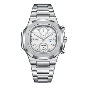 Men's Stainless Steel Strap Quartz <b>Watch</b> Hot Sales Simple Design Waterproof Alloy Case with Date Business <b>Mechanical</b> <b>Watches</b> - Product Image 2