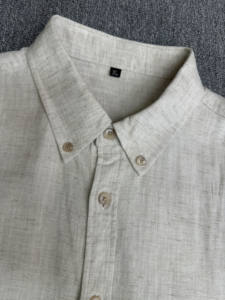 <span class=keywords><strong>Camicia</strong></span> a maniche lunghe da <span class=keywords><strong>uomo</strong></span> in misto cotone e <span class=keywords><strong>lino</strong></span>, elegante, casual, traspirante, ecologica, anti-pilling, 215 g/m², per la primavera - Product Image 3