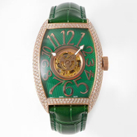 Montre mécanique manuelle de précision pour homme, qualité boutique, lumineuse, multicolore, or rose, diamant, étanche, tourbillon central