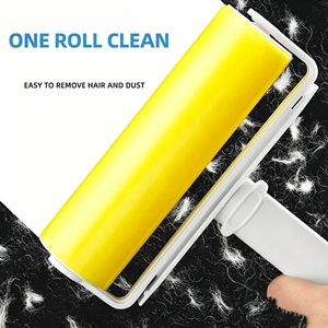 Rouleau anti-peluches adhésif <span class=keywords><strong>lavable</strong></span> en forme de tambour, personnalisable avec logo, <span class=keywords><strong>à</strong></span> prix abordable, avec couvercle anti-poussière pour éliminer les poils des vêtements - Product Image 3