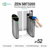 Barrera de Acceso Rápido ZEN3205 con Reconocimiento Facial, Lector de Tarjetas RFID, Motor sin Escobillas AC110-260V, Protección IP52, 8 Millones de Ciclos de Acceso