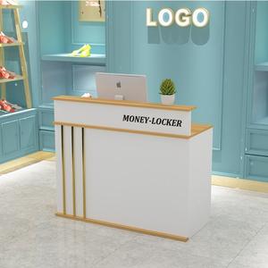 Mostrador de Recepción Moderno de Madera Resistente para Supermercado, Salón de Belleza, Peluquería, Tienda de Ropa, Hotel - Product Image 2