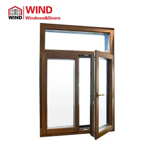 Il produttore del vento produce e vende una finestra a battente in legno rivestito di alluminio, una finestra a battente interna, una finestra passiva invertita all'interno