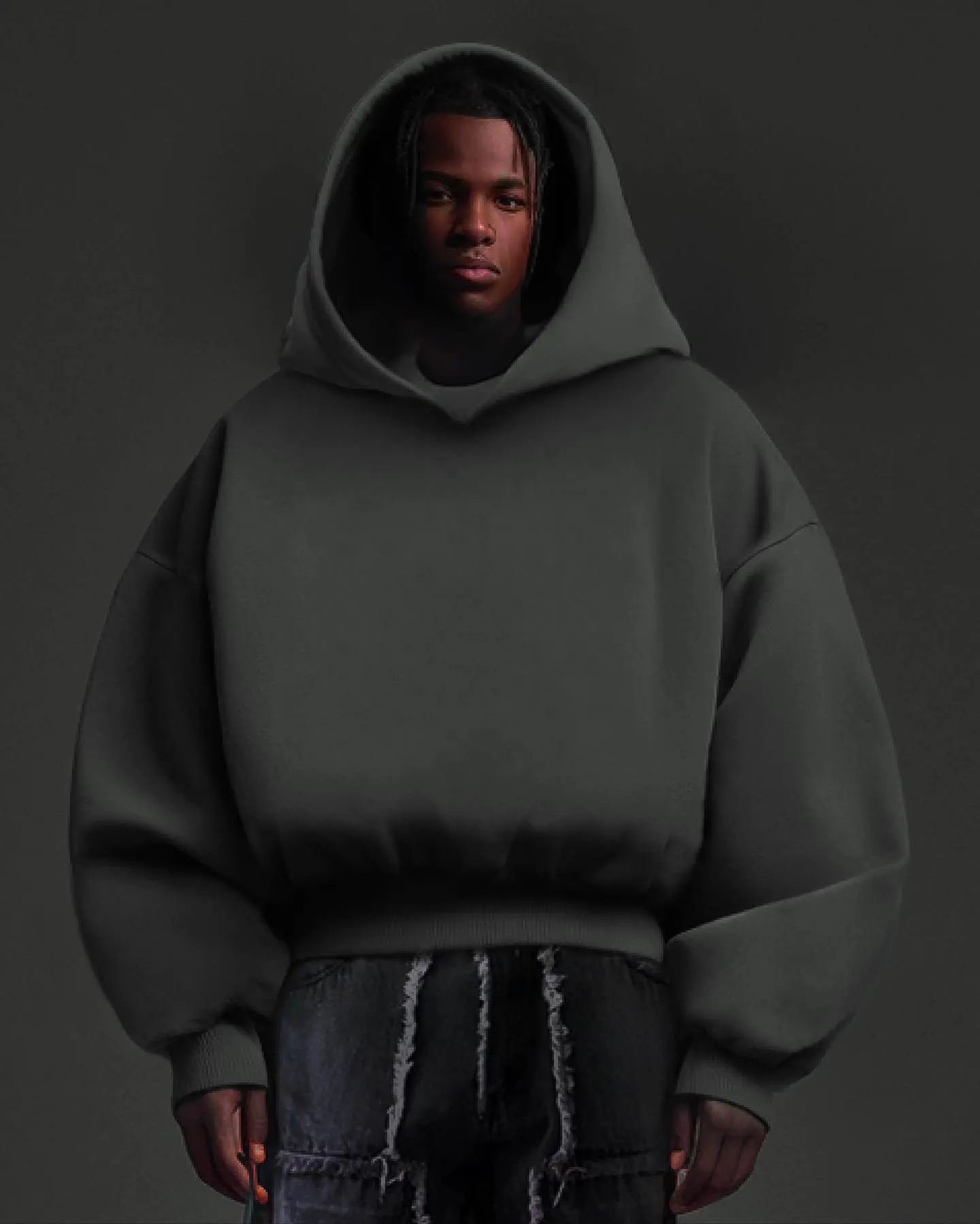 Yingling Luxe 3D Imprimé Hoodies Coton Meilleure Qualité 3D Gaufré À Capuche Poids Lourd Personnalisé En Relief Hoodies