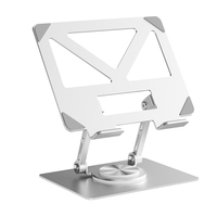 Support de tablette réglable ergonomique rotatif à 360 degrés, support de tablette portable en aluminium, support pliable