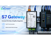 Milesgo PFN1002-ARM, Convertidor de Gateway S7 para comunicación de PLC Siemens S7 a Modbus TCP/IP, OPC UA y sistemas de IoT industrial