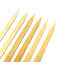 Brochettes en bambou de qualité alimentaire WS, jetables, faciles à nettoyer, pour kabob et barbecue, bâtonnets plats, plus de 12 pièces