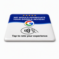 Carte NFC Google Review : Autocollant de table programmable avec URL, étanche, en époxy, 13,56 MHz, NTAG213, pour avis Google
