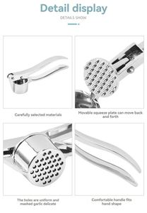 Presse-ail antidérapant épaissi multifonctionnel en alliage de zinc, écologique, durable, compatible lave-vaisselle, qualité alimentaire, compatible four - Product Image 4