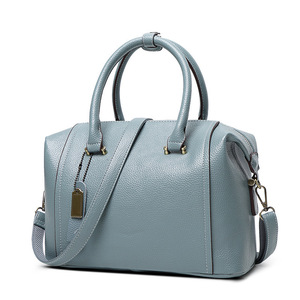 Sac à main Boston en cuir PU de haute qualité à trois sangles avec fermeture éclair et doublure en polyester pour femmes - Product Image 2