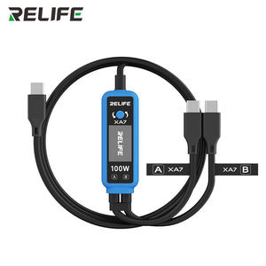 อะแดปเตอร์ชาร์จเร็ว RELIFE <span class=keywords><strong>XA7</strong></span> หน้าจอดิจิตอล 1 ต่อ 2 กำลังไฟ 100W พร้อมระบบตรวจสอบแบบเรียลไทม์ รองรับโทรศัพท์มือถือระบบปฏิบัติการ Android และ iPhone ช่องเสียบ Type-C - Product Image 4