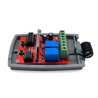 Récepteur 2 canaux AC DC 12V-24V 433MHZ Récepteur de télécommande de porte de garage Code roulant, Code fixe