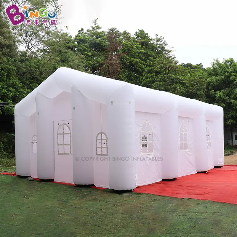 Iglesia blanca inflable gigante de Bingo para boda, fiesta, banquete, decoración, casa hinchable, carpa, globo