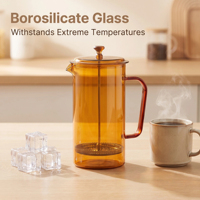 Cafetière ergonomique SEECIN de qualité alimentaire en verre borosilicate résistant à la chaleur, non toxique, avec poignée