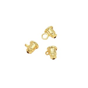 Pendientes y tapones para los oídos hechos a mano - Pendientes y tapones para los oídos con forma de bala de oro de 18 quilates (A47) - Product Image 5
