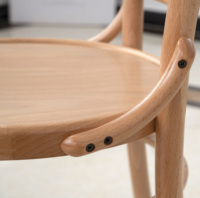 Vente en gros de chaises de bistrot en bois antique milieu du siècle français chaise de style Thonet restaurant chaises de salle à manger en bois courbé