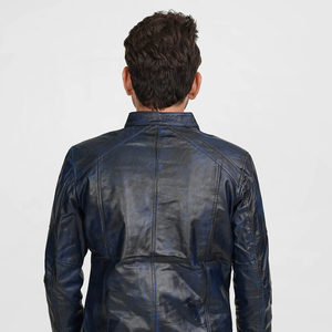 Chaquetas Hombre, Mejor Precio Chaqueta De Cuero Invierno Casual Oveja Stand 2025 Diseña Tu Propia Chaqueta Para Hombre - Product Image 5