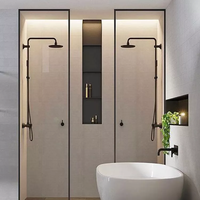 SANIPRO pommeau de douche mural en acier inoxydable 304, système de cascade de pluie, robinet de douche thermostatique de bonne qualité