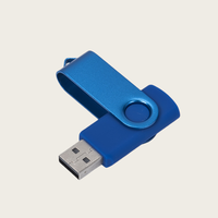 Memoria USB Giratoria de 128 MB, 256 MB, 512 MB, Unidad Flash USB con Logotipo Personalizado, Pendrive, Disco Giratorio en Llavero, Regalo, Memoria USB de 1 GB a 64 GB