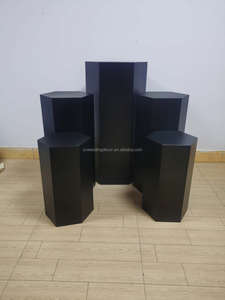 Acrylic Round Cylinder Pedestal White and Black Acrylic <strong>Plinths</strong> Display <strong>Stand</strong> for Wedding - Product Image 6