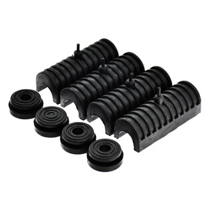 Pièces de moto, sacoche latérale en caoutchouc noir, compatible avec Harley Road King Glide Street 88-13, base de modification en caoutchouc - Product Image 5