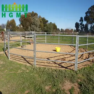 Heavy Duty Livestock Steel Tubing Corral Panels Used As Round Pen 3x3 Galvanized Cattle Horse Fence Panel