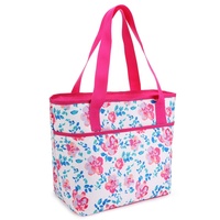 Moderne, isolierte Kühltasche aus weichem Polyester, faltbares Design, wiederverwendbar, mit Reißverschluss, Tragegriff, lebensmittelecht, hält Kalt