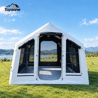 Tente de camping gonflable 420D Oxford imperméable quatre saisons, tente familiale gonflable pour le camping en plein air, tentes de camping extérieures