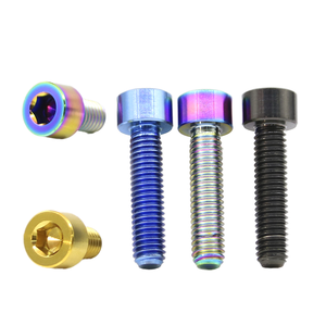 Hợp kim Titan Bu lông đầu hình trụ cho Xe máy điện sửa đổi Cốc đầy màu sắc mạ chân không và vít hình lục giác - Product Image 2