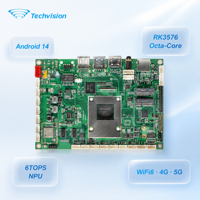 Techvision 3512R RK3576 SBC Industrial con 6TOPS NPU, Reconocimiento de Imágenes, 4GB LPDDR4x, 16GB EMMC, WiFi6, 4G, 5G, EDP, LVDS, HDMI, MIPI-CSI, USB