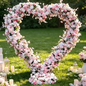 Arco de Flores Blanco para Boda, Decoración DIY para Floristería, Arreglo para Propuesta de Matrimonio, Flor Artificial para Fotografía, Arco de Flores Artificiales - Product Image 1