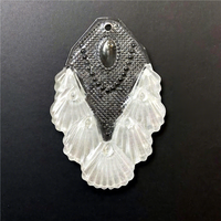 Accessoires de lustre en cristal de luxe léger, panneaux ovales en verre mat transparent, style français tendance