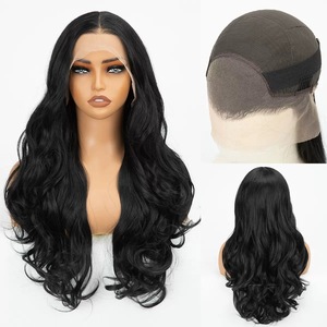 Parrucca Sintetica Nera Ondulata da 26 Pollici con Pizzo Frontale, Fibra Resistente al Calore, Alta Qualità, Capelli Sintetici, Modello <span class=keywords><strong>2026</strong></span> di Tendenza - Product Image 5