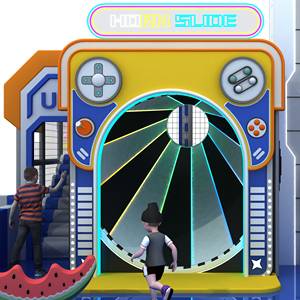 Aire <span class=keywords><strong>de</strong></span> jeux intérieure pour enfants, petit bureau <span class=keywords><strong>de</strong></span> vente, mezzanine, équipement <span class=keywords><strong>d</strong></span>'amusement, combinaison toboggan et installations <span class=keywords><strong>d</strong></span>'escalade - Product Image 1
