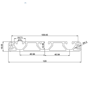 Profilo in Alluminio Industriale 8157 16*120 con Tre Scanalature a T Aperte per 16120 4040 40120 4080 40160, Prodotto in Cina - Product Image 4