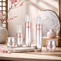 Bouteilles à pompe cosmétiques professionnelles en verre, pots ronds 30g 50g 40ml 100ml 120ml, pulvérisation, sérigraphie, fournisseur OEM ODM