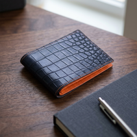 Dompet Kulit Biru Dongker Dompet Kulit Aligator Dompet Personalisasi