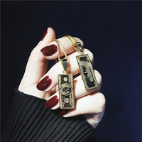 Pendentif en acier inoxydable or, billet riche d'un Million de Dollars Us, collier pour hommes, collier Hip Hop, signe Dollar