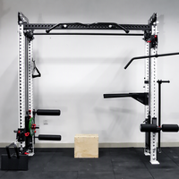 Appareil de musculation multifonctionnel à câble lesté en fer, à poulies haute/basse, pour entraînement d'athlètes de grande taille